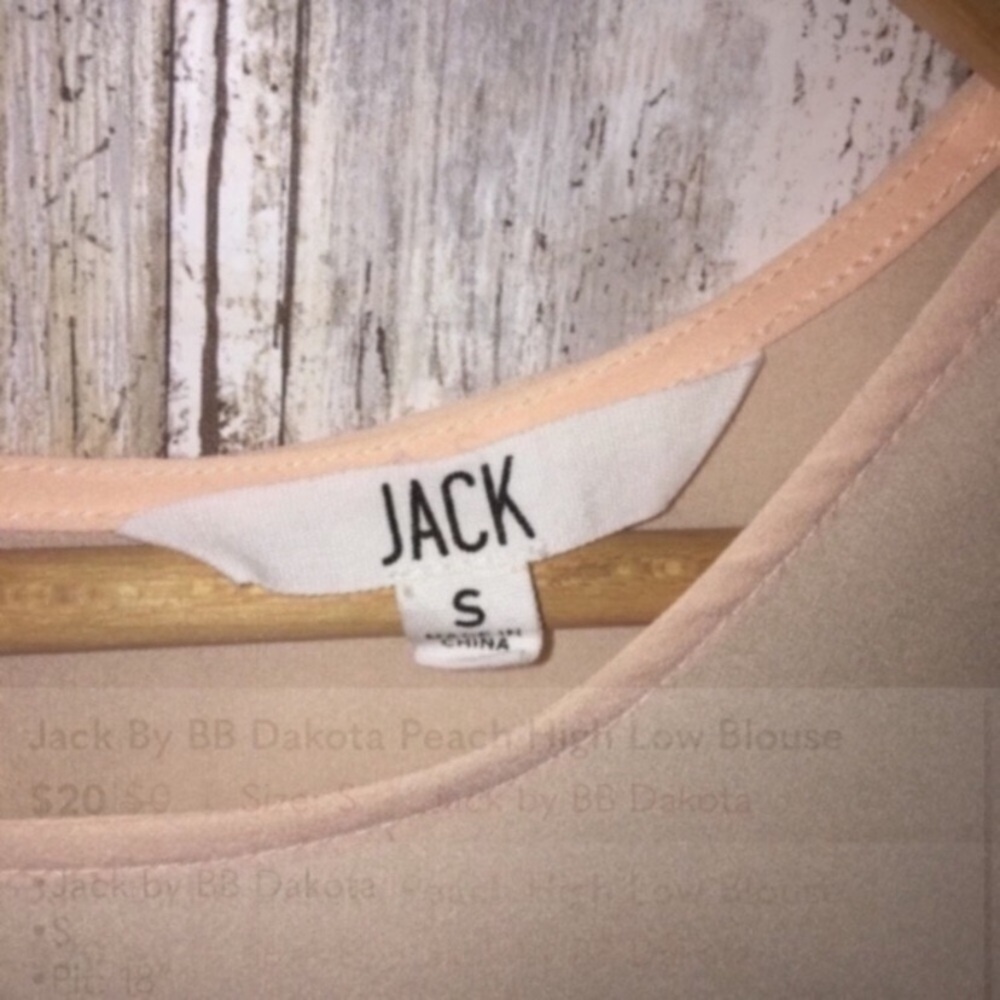 Jack By BB Dakota Peach High Low Blouse - Picture 3 of 4